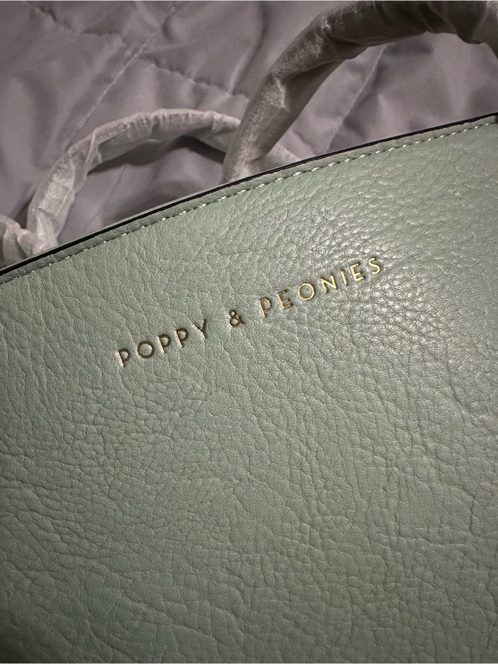Poppy & Peonies Go Getter Tote in mint - Picture 3 of 9